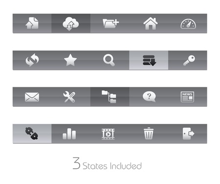 FTP and Hosting - Gelbar Series - The EPS file includes 3 buttons states in different layers のイラスト素材