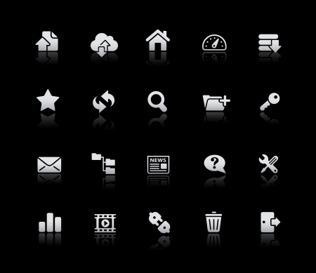 FTP and Hosting Icons -- Silver Seriesのイラスト素材