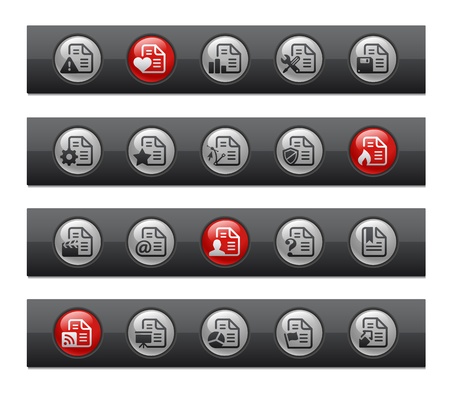 Documents - Set 2 of 2 -- Button Bar Series のイラスト素材