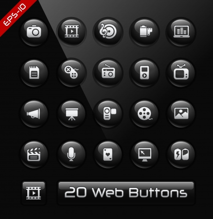 Multimedia Icons -- Black Label Series のイラスト素材