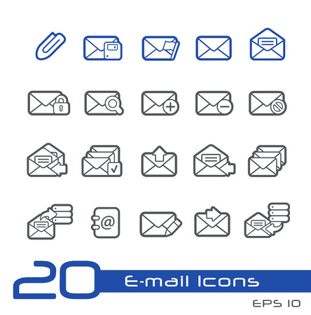 E-mail Icons -- Line Seriesのイラスト素材