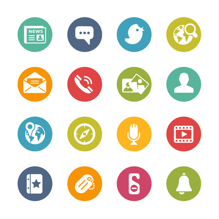 Social Icons -- Fresh Colors Seriesのイラスト素材