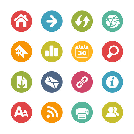 Surf the Net Icons -- Fresh Colors Seriesのイラスト素材