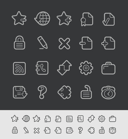 Web Icons - Black Line Series -- Contain Transparenciesのイラスト素材