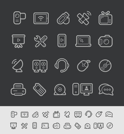 Communication Icons -- Black Line Seriesのイラスト素材