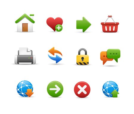 Web Site Icon Setのイラスト素材