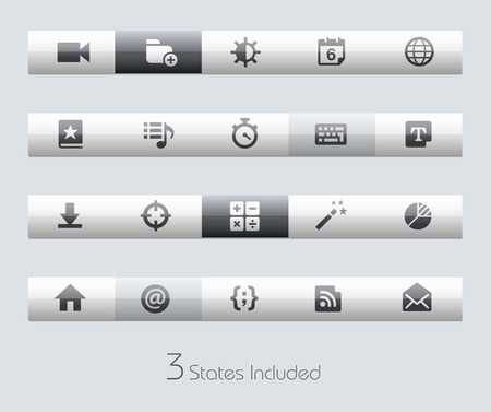 Web and Mobile buttons states in different layers.のイラスト素材