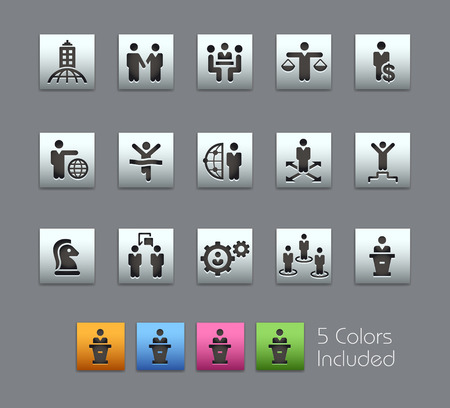 Business Success -- Satinbox Series -- The Vector file includes 5 color versions for each icon in different layers --のイラスト素材