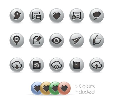 Web and Mobile Icons 8 -- Metal Round Seriesのイラスト素材