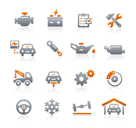 Vector Car Service Icons - Graphite Seriesのイラスト素材