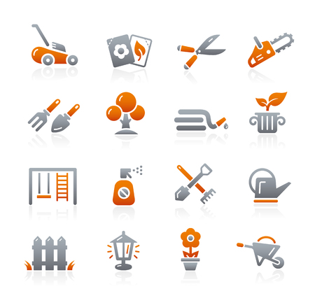 Gardening Icons - Graphite Seriesのイラスト素材