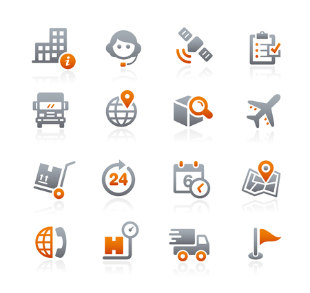 Shipping and Tracking Icons - Graphite Seriesのイラスト素材