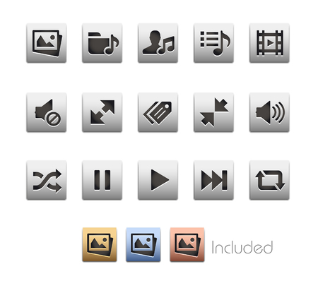 Interface Icons 7 / The file includes 4 color versions in different layers.のイラスト素材