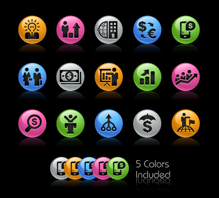 Business Financial Icons - The vector file Includes 5 color versions in different layers.のイラスト素材