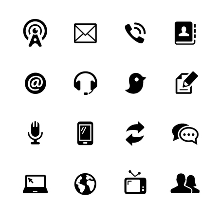 Communication Icons - Black Series -- Vector icons for your digital or print projects.のイラスト素材