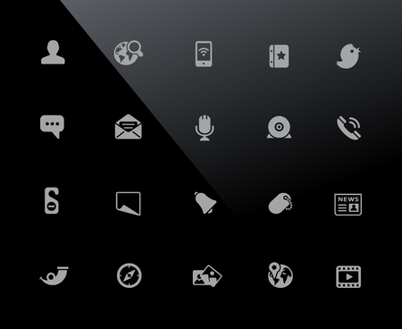 Social Media Icons - 32px Series - Vector icons adjusted to work in a 32 pixel grid.のイラスト素材