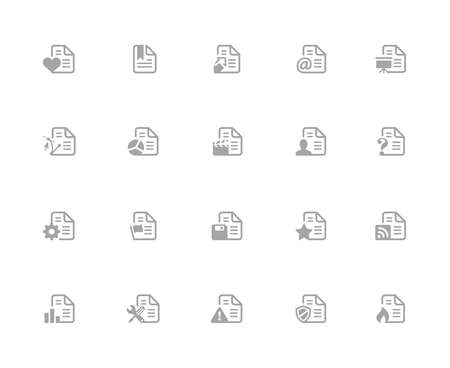 Documents Icons - 2 of 2 // 32 pixels Icons White Series - Vector icons designed to work in a 32 pixel grid.のイラスト素材