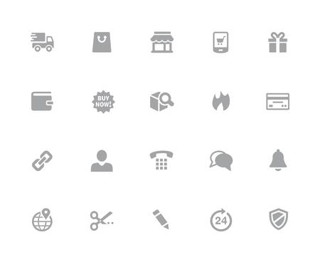 e-Shop Icons // 32 pixels Icons White Series - Vector icons designed to work in a 32 pixel grid.のイラスト素材