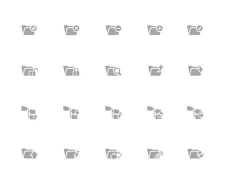 Folder Icons - 1 of 2 // 32 pixels Icons White Series - Vector icons designed to work in a 32 pixel grid.のイラスト素材