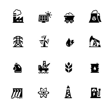 Energy Icons // Black Series - Vector black icons for your digital, print or media projects.のイラスト素材