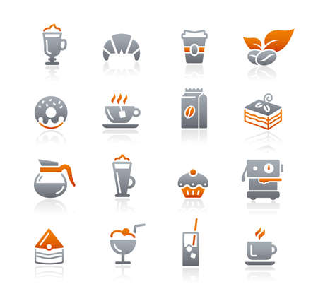 Coffee Shop Icons // Graphite Seriesのイラスト素材