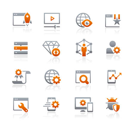 SEO and Digital Marketing Icons 2 of 2 // Graphite Seriesのイラスト素材