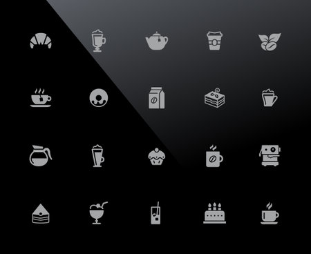 Coffee Shop // 32px Black - Vector icons adjusted to work in a 32 pixel grid.のイラスト素材