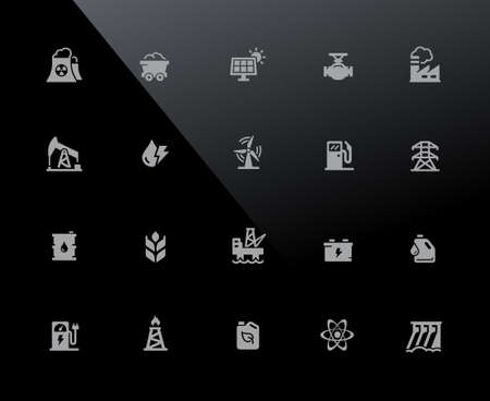 Energy Icons // 32px Black - Vector icons adjusted to work in a 32 pixel grid.のイラスト素材