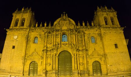 Cusco Cathedral in the Plaza de Armas of Cusco Peruの写真素材