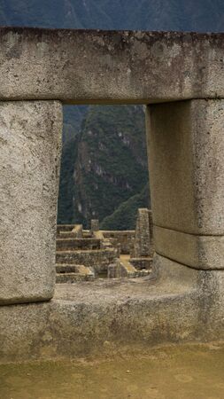 Sacred Square, from the city of Machu Picchu, Cusco, Peruの写真素材