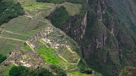 View of Machu Picchu from Wayna Picchu, Huayna Picchuの写真素材