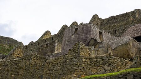 Temple of the Sun, in the city of Machu Picchu, Cusco Peru