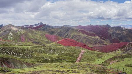 Palccoyo Red Valley in Cusco Peruの写真素材