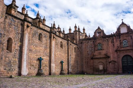 Ancient Cathedral of Cusco Peruの写真素材