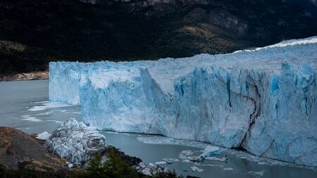 A view of the lake and glacier Perito Moreno national park Los Glaciares. The Argentine Patagonia in...