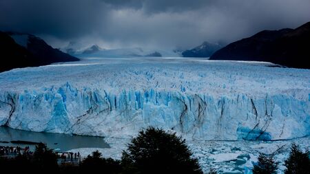 Panorama of glacier Perito Moreno in Patagonia, South America, Autumnの写真素材