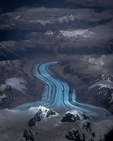 Glacier Gray Torres del Paine National Park. The Chilean Patagonia in Autumn.の写真素材
