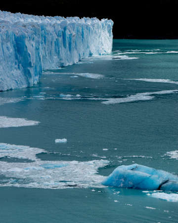 Vertical view of the surface of the Perito Moreno Glacier in Southern Argentina in Patagonia, hike on the glacierの写真素材