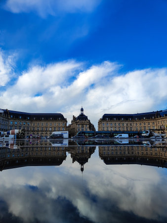 Scenic Bordeaux Cityscape: Historic Architecture and Urban Charm in Franceの写真素材