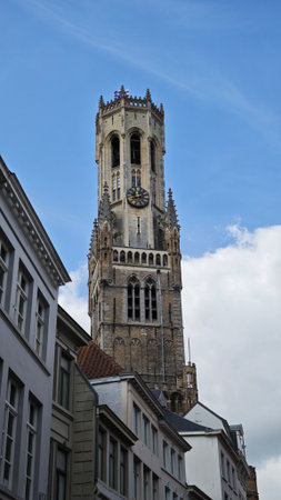 Vertical Travel Photography of Bruges, Belgium â Medieval Canals, Architecture and Landmarksの写真素材