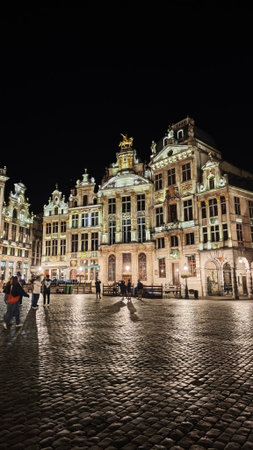 Vertical Travel Photography of Brussels, Belgium â Grand Place, Landmarks and Historic Architectureの写真素材