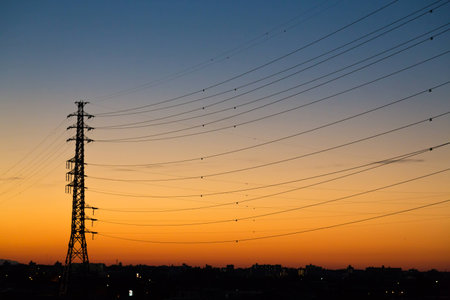 Sunset transmissionの写真素材