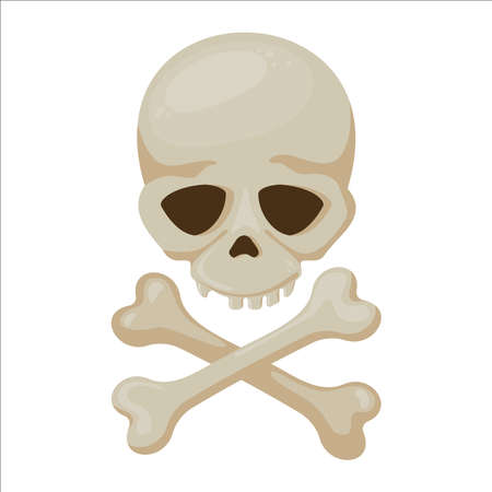 Jolly Rojer symbol of pirates - vector illustration - for Halloween, Pirate partyのイラスト素材