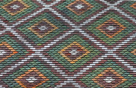 Tile roof in medieval a cityの写真素材