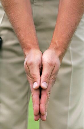 Two human handsの写真素材