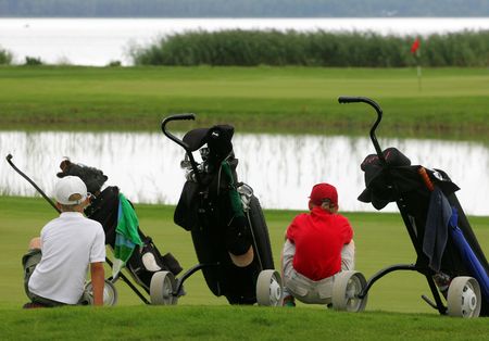 Golf caddyの写真素材