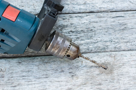 Electric drill on the table