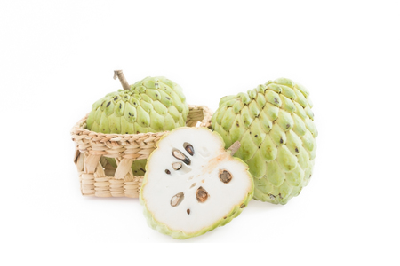 Sugar apple isolate on white backgroundの写真素材