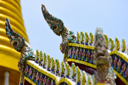 Gable of templeの写真素材