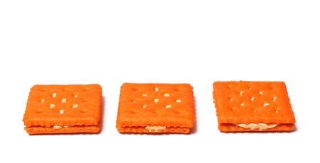 Crackers Isolated on a White Backgroundの写真素材